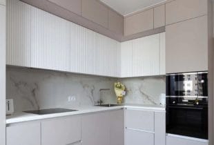 Угловая кухня Пудра 3,8х2 м